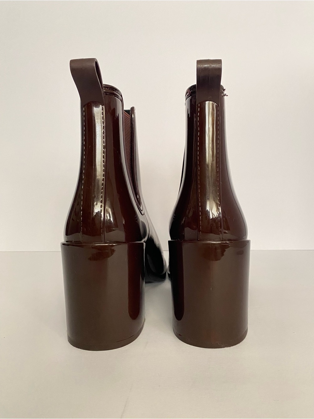 Jeffrey Campbell Hurricane2 Brown Patent Chelsea Boots Sz 8 - Picture 3 of 9